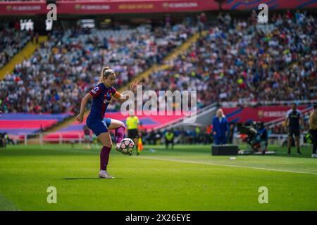 Barcelona, Spanien, 20. April 2024. Frauen Champions League - Halbfinale - erste Liga - FC Barcelona gegen Chelsea FC. (11) Alexia Putellas Credit: Joan Gosa/Alamy Live News Stockfoto