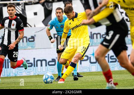 Ascoli Piceno, Italien. April 2024. Thomas Battistella (Modena) während des Spiels Ascoli Calcio vs Modena FC, italienischer Fußball Serie B in Ascoli Piceno, Italien, 20. April 2024 Credit: Independent Photo Agency/Alamy Live News Stockfoto