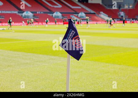 Bristol, England, 20. April 2024: Eckflagge beim FA Womens Super League Spiel zwischen Bristol City und Liverpool FC in Ashton Gate (Promediapix/SPP) Stockfoto