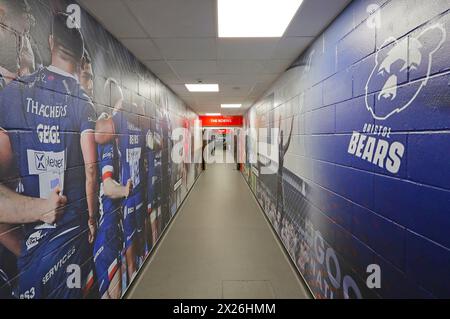 Bristol, England, 20. April 2024: Players Tunnel während des FA Womens Super League Spiels zwischen Bristol City und Liverpool FC in Ashton Gate (Promediapix/SPP) Stockfoto