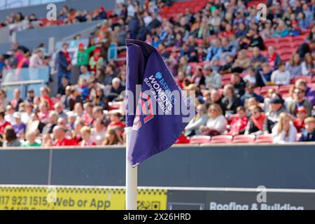 Bristol, England, 20. April 2024: Eckflagge beim FA Womens Super League Spiel zwischen Bristol City und Liverpool FC in Ashton Gate (Promediapix/SPP) Stockfoto