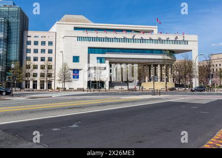 Washington, D.C., USA.  Kanadische Botschaft, Pennsylvania Avenue. Stockfoto