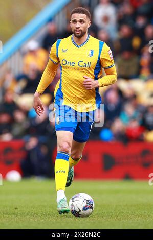 Mansfield, Großbritannien. April 2024. Jordan Bowery aus Mansfield Town während des Spiels Mansfield Town FC gegen Gillingham Town FC SKY Bet EFL League 2 im One Call Stadium, Mansfield, England, Großbritannien am 20. April 2024 Credit: Every Second Media/Alamy Live News Stockfoto