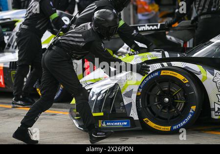 ©PHOTOPQR/OUEST FRANCE/Franck Dubray ; Imola ; 20/04/2024 ; Sport Automobile WEC championnat du Monde d' Endurance sur le Circuit d' Imola en Italie. PEUGEOT TOTALENERGIES n° 93 pilotée par Jean-Eric Vergne , Mikkel Jensen , Nico Müller (Foto Franck Dubray) - Langstreckenrennen - WEC - 6 Stunden des Imola Qualifiyng Race 20. APRIL 2024 Stockfoto