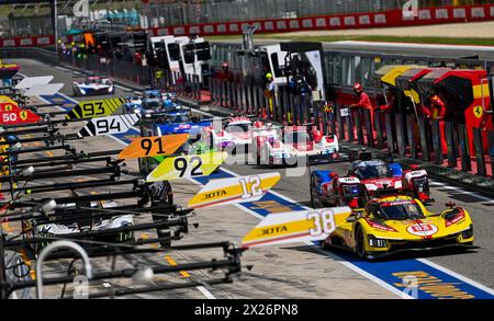 ©PHOTOPQR/OUEST FRANCE/Franck Dubray ; Imola ; 20/04/2024 ; Sport Automobile WEC championnat du Monde d' Endurance sur le Circuit d' Imola en Italie. (Foto Franck Dubray) - Langstreckenrennen - WEC - 6 Stunden des Imola Qualifiyng Race 20. APRIL 2024 Stockfoto