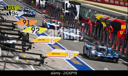 ©PHOTOPQR/OUEST FRANCE/Franck Dubray ; Imola ; 20/04/2024 ; Sport Automobile WEC championnat du Monde d' Endurance sur le Circuit d' Imola en Italie. (Foto Franck Dubray) - Langstreckenrennen - WEC - 6 Stunden des Imola Qualifiyng Race 20. APRIL 2024 Stockfoto