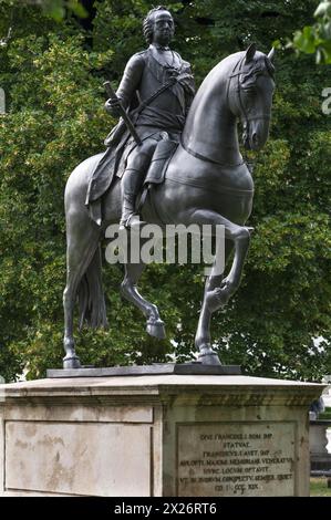 Reiterstatue von Kaiser Franz I. Stephan, 1708–1765, Ehemann Maria Theresia, enthüllt: 1780, Burggarten, Wien, Österreich Stockfoto