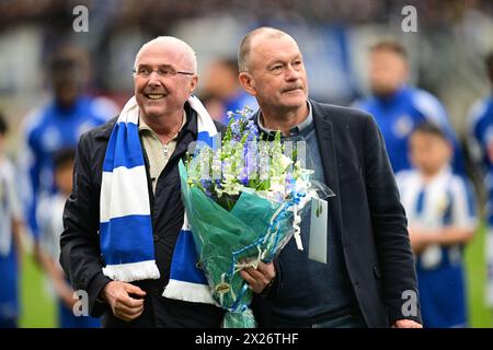 Der legendäre Fußballtrainer Sven-Goran „Svennis“ Eriksson wird vor dem Fußballspiel am Samstag zwischen IFK Göteborg und IFK Norrköping in Gaml gefeiert Stockfoto