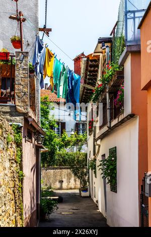 Alstadtgassen, Hafenstadt Koper an der Adriaküste, Slowenien, Koper, Slowenien Stockfoto