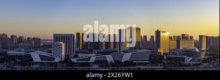 Urbane Landschaft der Stadt Huai'an, Provinz Jiangsu, Hauptstadt der Kanäle Stockfoto