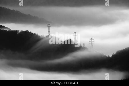 Winterlandschaft des Dabie Mountain in Huoshan, Anhui (1) Stockfoto