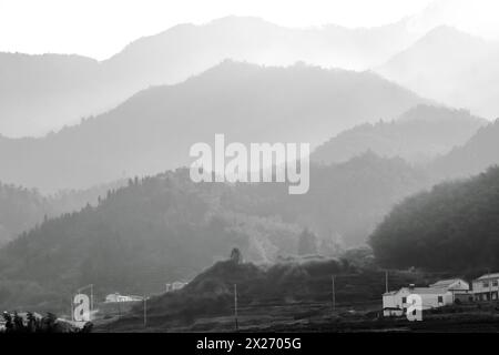 Winterlandschaft des Dabie Mountain in Huoshan, Anhui (6) Stockfoto