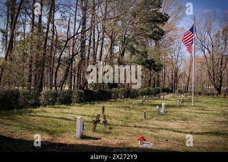 Das Unknown and known Afro-Union Civil war Soldiers Memorial in Chesapeake, VA, ist die letzte Ruhestätte von 13 Afro-Union Soldier and Sailor Heroes o Stockfoto