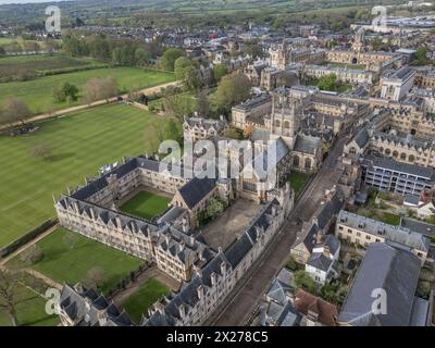 Luftaufnahme des Merton College, University of Oxford, Großbritannien. Stockfoto