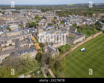 Luftaufnahme des Merton College, University of Oxford, Oxford, Großbritannien. Stockfoto