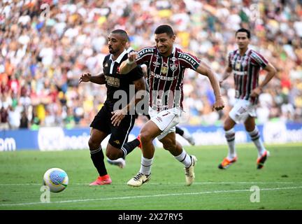 Rio de Janeiro-Brasilien 20. April 2024, brasilianische Fußballmeisterschaft, Spiel zwischen den Teams Fluminense und Vasco im Stadion Marcanã, Credit: Andre Paes/Alamy Live News Stockfoto