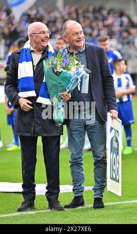 Der legendäre Fußballtrainer Sven-Goran „Svennis“ Eriksson wird vor dem Fußballspiel am Samstag zwischen IFK Göteborg und IFK Norrköping in Gaml gefeiert Stockfoto