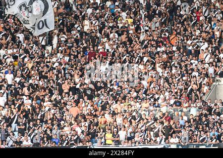 Rio, Brasilien - 20. April 2024, Fans im Match zwischen Fluminense x Vasco durch brasilianische Meisterschaft, 3. Runde, im Maracana Stadium Stockfoto