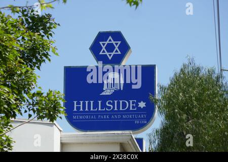 Culver City, Kalifornien, USA 18. April 2024 Hillside Memorial Park am 18. April 2024 in Culver City, Los Angeles, Kalifornien, USA. Foto: Barry King/Alamy Stock Photo Stockfoto