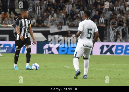 Fortaleza, (CE) 04/2024 - Campeonato Brasileiro/Ceará x Goiás - Lance da partida entre Ceará x Goiás disputada na Arena Castelão, em Fortaleza, CE . Partida válida da 1° rodada do Campeonato Brasileiro série B na noite deste sábado (20). Caio Rocha/iShoot (Caio Rocha/iShoot/SPP) Credit: SPP Sport Press Photo. /Alamy Live News Stockfoto