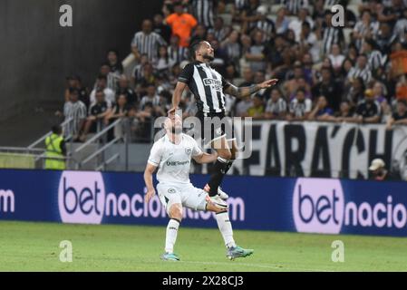 Fortaleza, (CE) 04/2024 - Campeonato Brasileiro/Ceará x Goiás - Lance da partida entre Ceará x Goiás disputada na Arena Castelão, em Fortaleza, CE . Partida válida da 1° rodada do Campeonato Brasileiro série B na noite deste sábado (20). Caio Rocha/iShoot (Caio Rocha/iShoot/SPP) Credit: SPP Sport Press Photo. /Alamy Live News Stockfoto