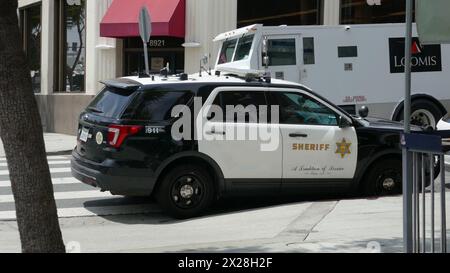 Los Angeles, Kalifornien, USA 19. April 2024 West Hollywood Sheriff Car am 19. April 2024 in Los Angeles, Kalifornien, USA. Foto: Barry King/Alamy Stock Photo Stockfoto