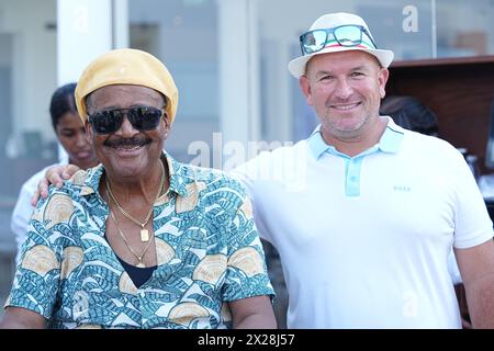 Golffans bei der Qatar Open Amateur Golf Championship im Doha Golf Club in Katar am Samstag, den 20. April 2024. Stockfoto