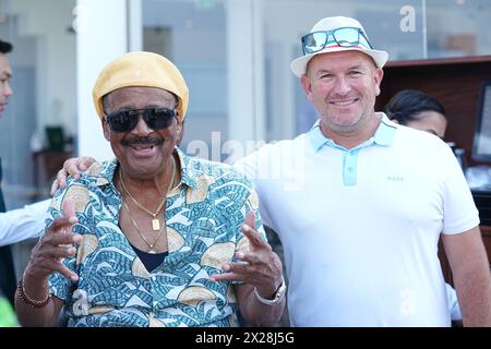 Golffans bei der Qatar Open Amateur Golf Championship im Doha Golf Club in Katar am Samstag, den 20. April 2024. Stockfoto