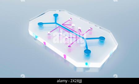 Mikrofluidisches Gerät, Abbildung Stockfoto