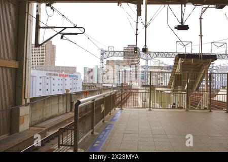 Sendai City, Präfektur Miyagi, Japan, 24. März 2024.Sendai Station Shinkansen Plattform Stockfoto