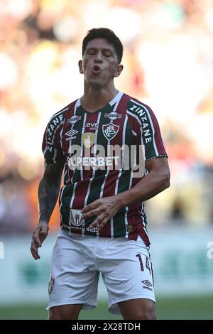 20. April 2024: Maracana Stadium, Rio de Janeiro, Brasilien: Campeonato Brasileiro 2024, Fluminense V Vasco da Gama: Germán Cano of Fluminense Stockfoto