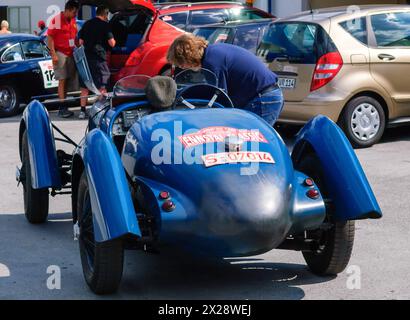 Groebming, österreich, 20. juli 2006, ennstal Classic, Wettbewerb für Oldtimer, delahaye 135 *** Groebming, österreich, 20. juli 2006, ennstal Classic, wettbewerb für Oldtimer, delahaye 135 Copyright: xx Stockfoto