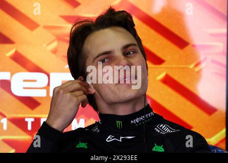 Shanghai, China. April 2024. Oscar Piastri (aus) McLaren. Formel-1-Weltmeisterschaft, Rd 5, großer Preis von China, Sonntag, 21. April 2024. Shanghai, China. Quelle: James Moy/Alamy Live News Stockfoto