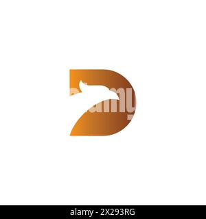 D Eagle-Logo. Buchstabe D Symbol Vektor Stock Vektor