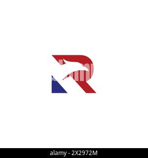 R Eagle-Logo. Symbol Buchstabe R Vektorillustration Stock Vektor