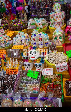 Der Tag der Toten Süßigkeiten auf dem Jamaica Markt in Mexiko-Stadt, Mexiko Stockfoto