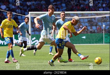 Vigo, Spanien. April 2024. Spanien La Liga Fußballspiel Celta gegen Las Palmas im Balaidos Stadium in Vigo, Pontevedra, 20. April 2024 900/Cordon PRESS Credit: CORDON PRESS/Alamy Live News Stockfoto