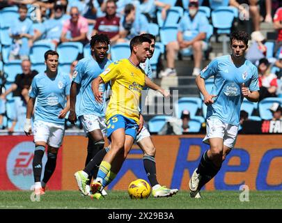 Vigo, Spanien. April 2024. Spanien La Liga Fußballspiel Celta gegen Las Palmas im Balaidos Stadium in Vigo, Pontevedra, 20. April 2024 900/Cordon PRESS Credit: CORDON PRESS/Alamy Live News Stockfoto