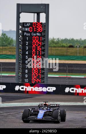 Shanghai, China. April 2024. Alexander Albon (THA) Williams Racing FW46. 21.04.2024. Formel-1-Weltmeisterschaft, Rd 5, Großer Preis Von China, Shanghai, China, Wettkampftag. Das Foto sollte lauten: XPB/Alamy Live News. Stockfoto