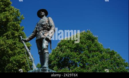 Das Kings Royal Rifle Corps war Memorial in Winchester Cathedral, Hampshire, England, zum Gedenken an die Gefallenen in zwei Weltkriegen. Stockfoto