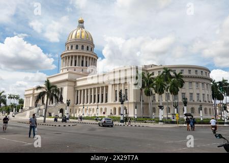 HAVANNA, KUBA - 27. AUGUST 2023: Gebäude des Kapitols (El Capitolio) in Havanna, Kuba Stockfoto