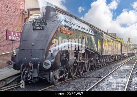 60009 Union of South Africa LNER-Baureihe A4 4488 erhaltene Dampflokomotive Baujahr (1937) Stockfoto