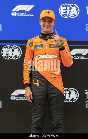 Shanghai, China. April 2024. 19.04.2024, Shanghai International Circuit, Shanghai, Formel 1 Chinesischer Grand Prix 2024, im Bild Lando Norris (GBR), McLaren F1 Team Credit: dpa/Alamy Live News Stockfoto