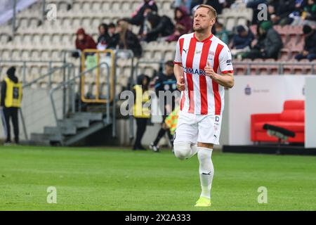 Krakau, Polen. April 2024. 04.21.2024 Krakau, Polen, Football, PKO BP Ekstraklasa 23/24, Krakovia - Puszcza Niepolomice op: Kamil Glik Credit: Konrad Swierad/Alamy Live News Stockfoto