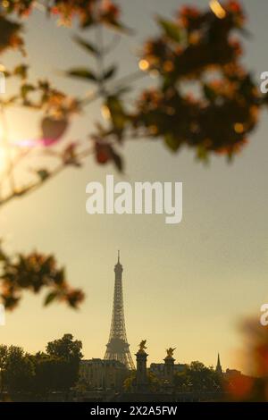 Der Eiffelturm in Paris, Frankreich. September 2020 Stockfoto