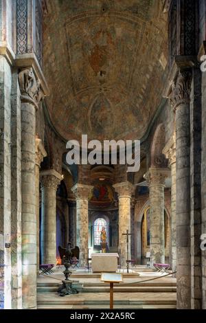 Poitiers, ehemalige Kollegiatskirche Notre-Dame-la-Grande, Fresken im Chor Stockfoto