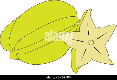 Sternfrucht Icon Vektor Illustration Design Stock Vektor