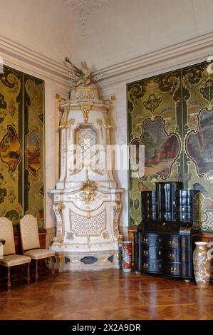 Göttweig, Niederösterreich, Österreich. Museum im Kaiserflügel des Klosters Göttweig. Das Jagdzimmer im Kaiserflügel Stockfoto