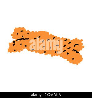 Vektor-Zeichentrickfilm Hund Knochen Spielzeug Symbol im Comic-Stil. Abbildung des Knochenzeichens Stock Vektor