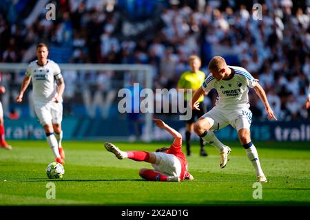 Kopenhagen, Dänemark. April 2024. Superliga-Spiel zwischen dem FC Kopenhagen und Silkeborg IF in Parken in Kopenhagen Sonntag, 21. April 2024. (Foto: Ida Marie Odgaard/Scanpix 2024) Credit: Ritzau/Alamy Live News Stockfoto